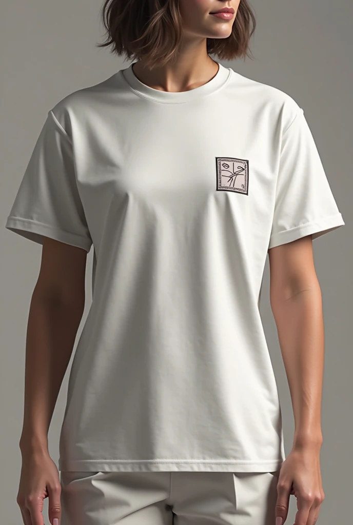 Make a nice attractive plain white  Tshirt with out with A   very attractive logo for white ashes ( Christian clothing brand )  that's plain at the front having the logo on the right upper side of the shirt and having a Bible verse a the back in the middle upper part of the shirt in small sized words with a cross on top of the verse 
