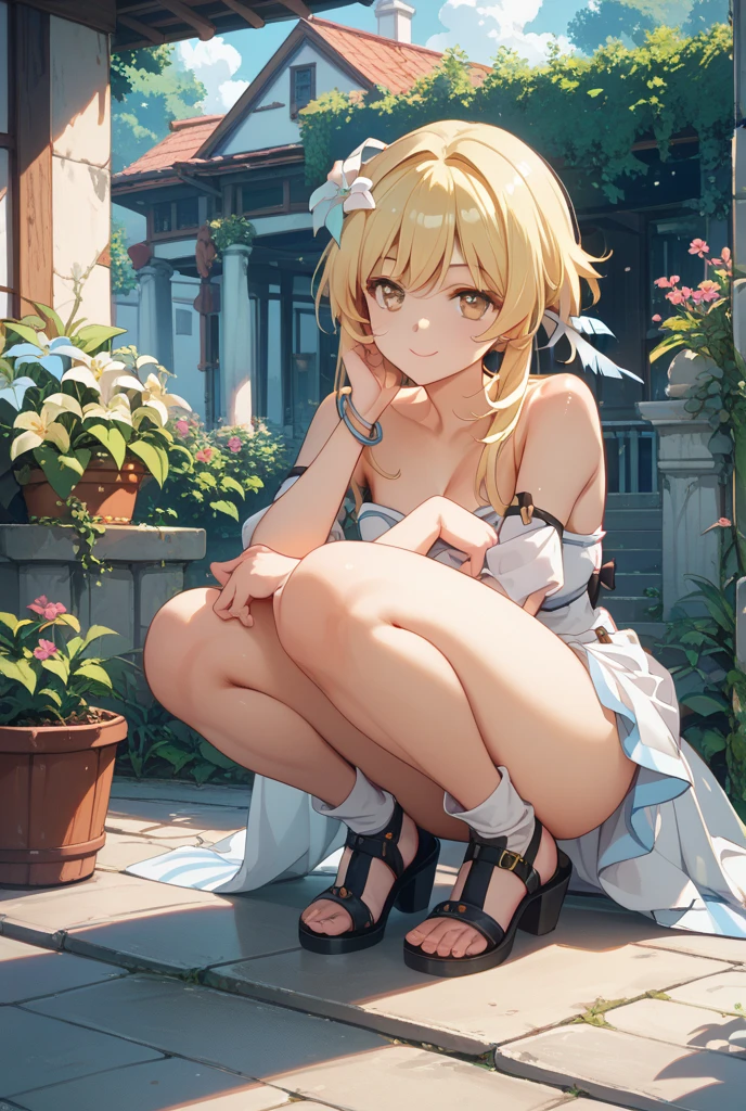 Sailor Uranus,One girl,Blonde,blue choker,Earrings,gloves,jewelry,Magical girl,plant,Sailor Uranus,Sailor Uranus,short hair,alone,star choker,tiara,((ベリーshort hair:1.8)),white gloves,masterpiece、Highest quality、High resolution、High-quality images、8K, 1 female、((Skin luster:1.3))、Skin Texture、Expression of fine eyes, realism, detailed manga style, Manga art style, Perfect Line Drawing, Beautiful line art, digital manga art girl, clear, charm, ((naked,:1.2)), (Showing nipples), ((squat:1.3)), ((spread legs:1.3)), Put your hands together above your head, Dutch Angle, Anatomically correct