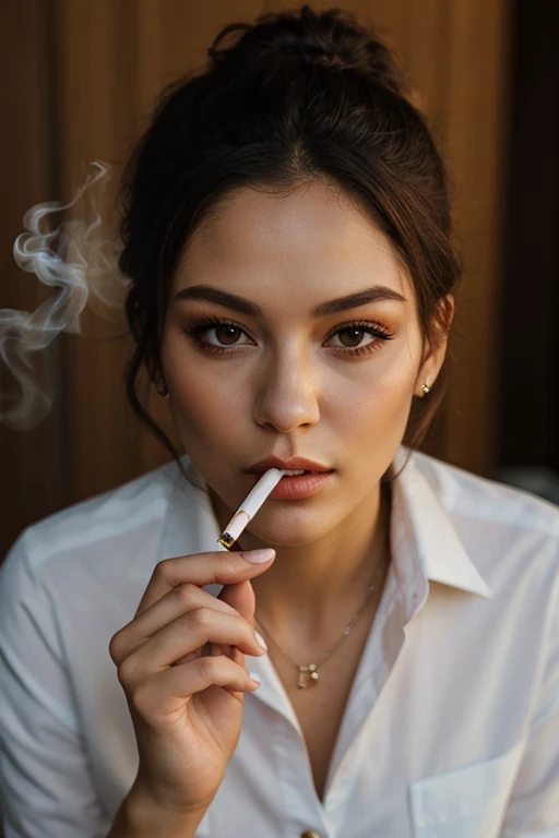 0k1ng, smoking, holding lighter, woman