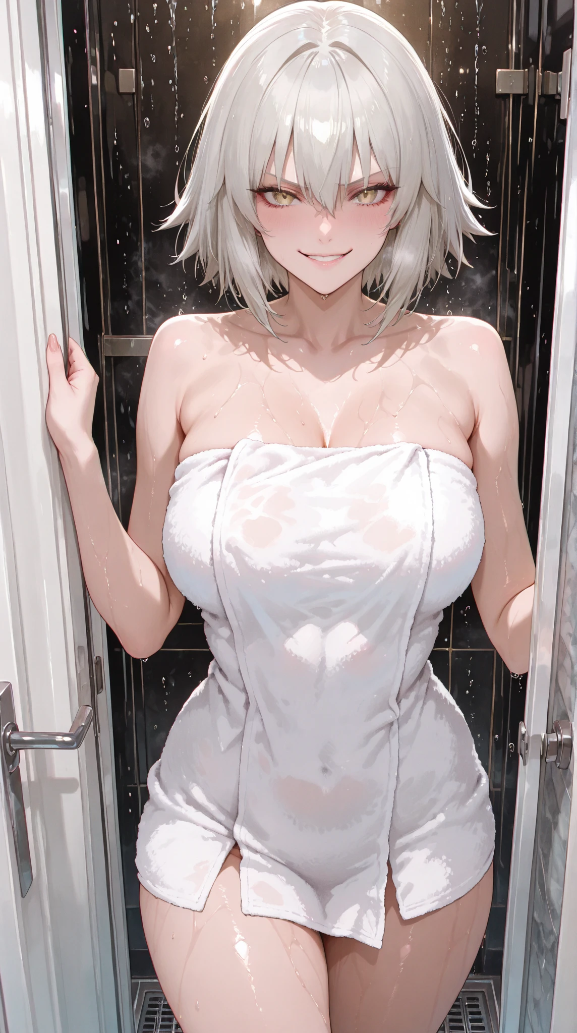Character Details:, - Gender: 1 Girl.
- Style: Anime, - Body Type: Attractive body, slim body, nice legs, slim tights, nice arms, nice shoulders. - Breast: (Small Breast:1.2), (Cleavage:1.3), (Nipple:1.1), (Slip Nipple:1.1), (Milk), (White Milk), (White Goo:1.1), (White Sticky Goo Over Body:1.1), (White Goo over Face:1.1), (Sticky Liquid on Breast:1.4),.
- Facial Feature: Beautiful, Gorgeous, Teenager, Fresh, Young.
- Expression: Shy, Pink Blush on Face, open mouth, Pink Tongue, Sexy Eyes, Sexy Look, (Sweating:1.4), Innocent Look, Tipsy. - Hairstyle: Blunt Bangs, Long Hair. - Hair Color: (White Hair:1.5), (Cute Short Hair:1.3),
- Clothing: (Bath Robe Only:1.6) (Nude, No Bra, No Bikini), (Off-Shoulder:1.3),. - Body Pose: (Wide Kneel:1.3),(bend over:1.4), (sexy spread:1.4),. - Behaviour: Waiting, Want Something, Secretly.
- Accessories: Earrings, No Hair Accessories, Environmental Details:, - Setting: Bed Room., - Lighting: Natural Light., - Decoration: Modern Bed, Chair, Window, White Curtain, City View. Top view. pov, anime style, UHD, retina, masterpiece, accurate, anatomically correct, textured skin.