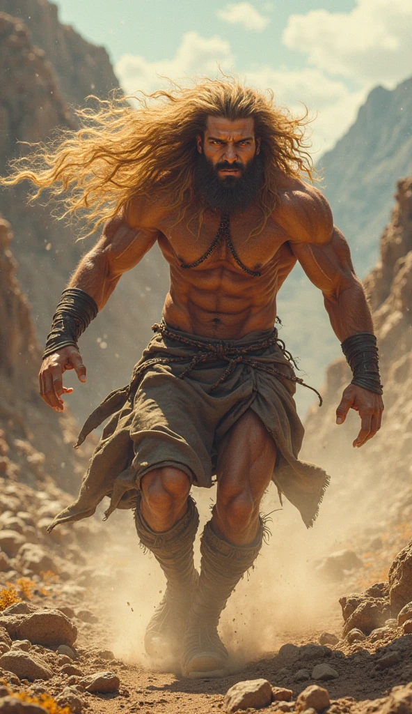 <lora:Burningman_v1:0.7> burningman, a man, red hair, beard, muscular, squatting on the ground, crowds of people in the background