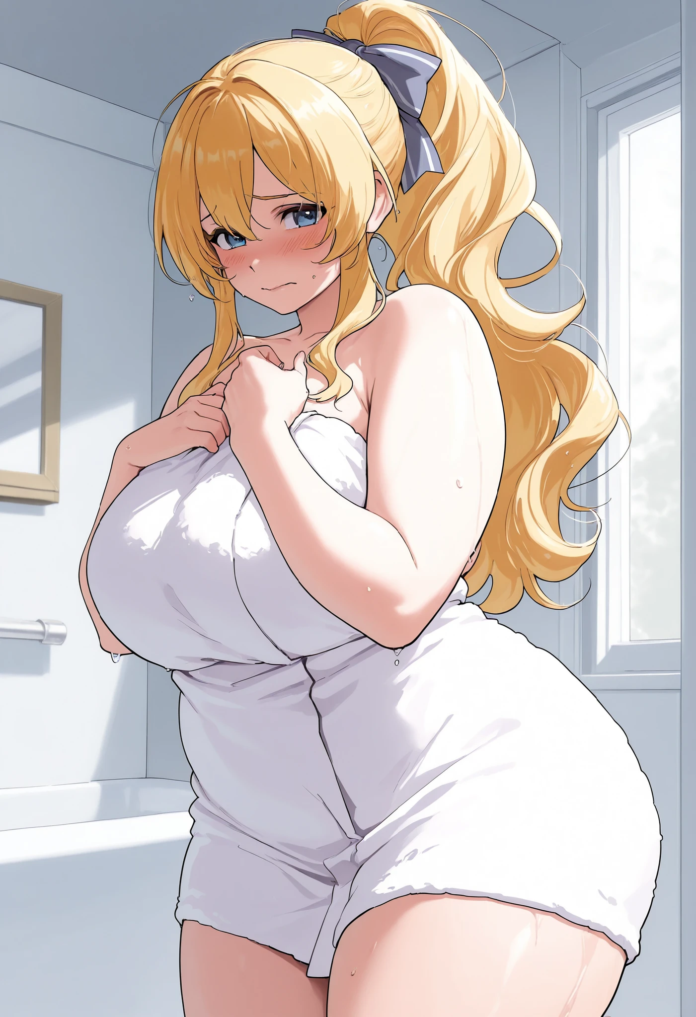 Pregnant women,Pregnant belly,High leg pie,Big Breasts,Blonde,Long Hair