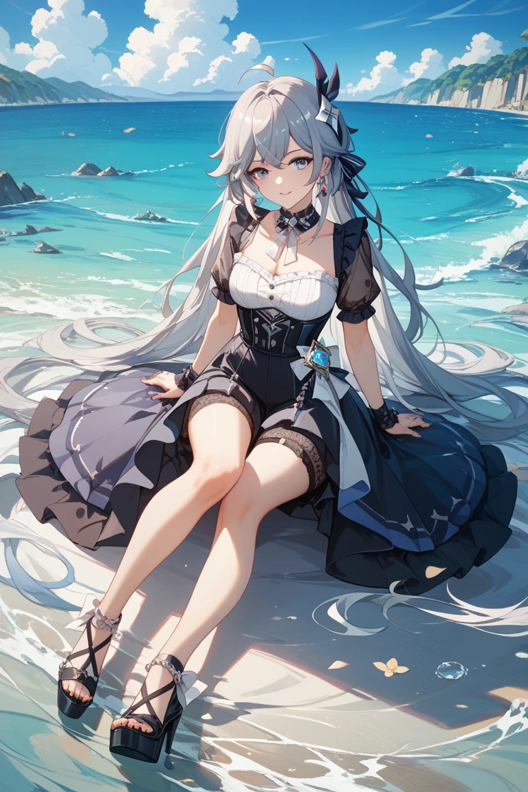 (Cute girl: 1.45), ultra-fine illustration, blue sky, shooting star, full body, looking at the sky, silver hair, blue eyes, brown blanket covering the whole naked body, barefoot, windy, summer, dry earth, gravel, wilderness, beautiful sky, thin outline, reflection of light, brown cloth, anime girl posing in a brown fur dress with long gray hair, April rendering, anime full body illustration, female anime character, Azure Lane Style, pixiv 3DCG, Seductive Anime Girl, Official Art, Official Character Art, Small Curvy Loli, From Girls Frontline, Reincarnation Shitara Slime Dattaken, Official Artwork, Character of Azure Lane --auto --s2