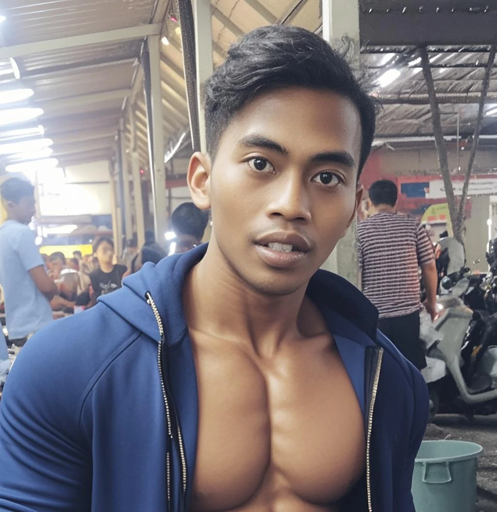 hyper realistic oil painting of a male, age 18, handsome indonesian men, face [Rangga aadc: zayyan xodiac: 0.5], wear rope harness, two large wings, [by Alphonse Mucha: john william waterhouse: Charles Dana Gibson: charlie bowater: 0.6], natural red lips, small moustache, fierce look, fit body, bare chest, detailed face, detailed physique, abdominal muscles, well built bodybuilder, macho, oily body, detailed feathers, wear gold head band, gold shoulder band, gold necklace, gold crown, wear g-string, hair bund, long-haired, Real texture, sarong batik, sharp focus, highly detailed, artstation, cgsociety, bokeh background in the pond garden full of rose flower, decorative art deco, symmetrical, acurate, 16, rococo style, character design, cinematic lighting, drop shadow, blending, backlighting, glowing light, sparkle, depth of field, reflection light, high detail, best quality, masterpiece, super detail, high details, uhd, highres, textured skin, anatomically correct, award winning,