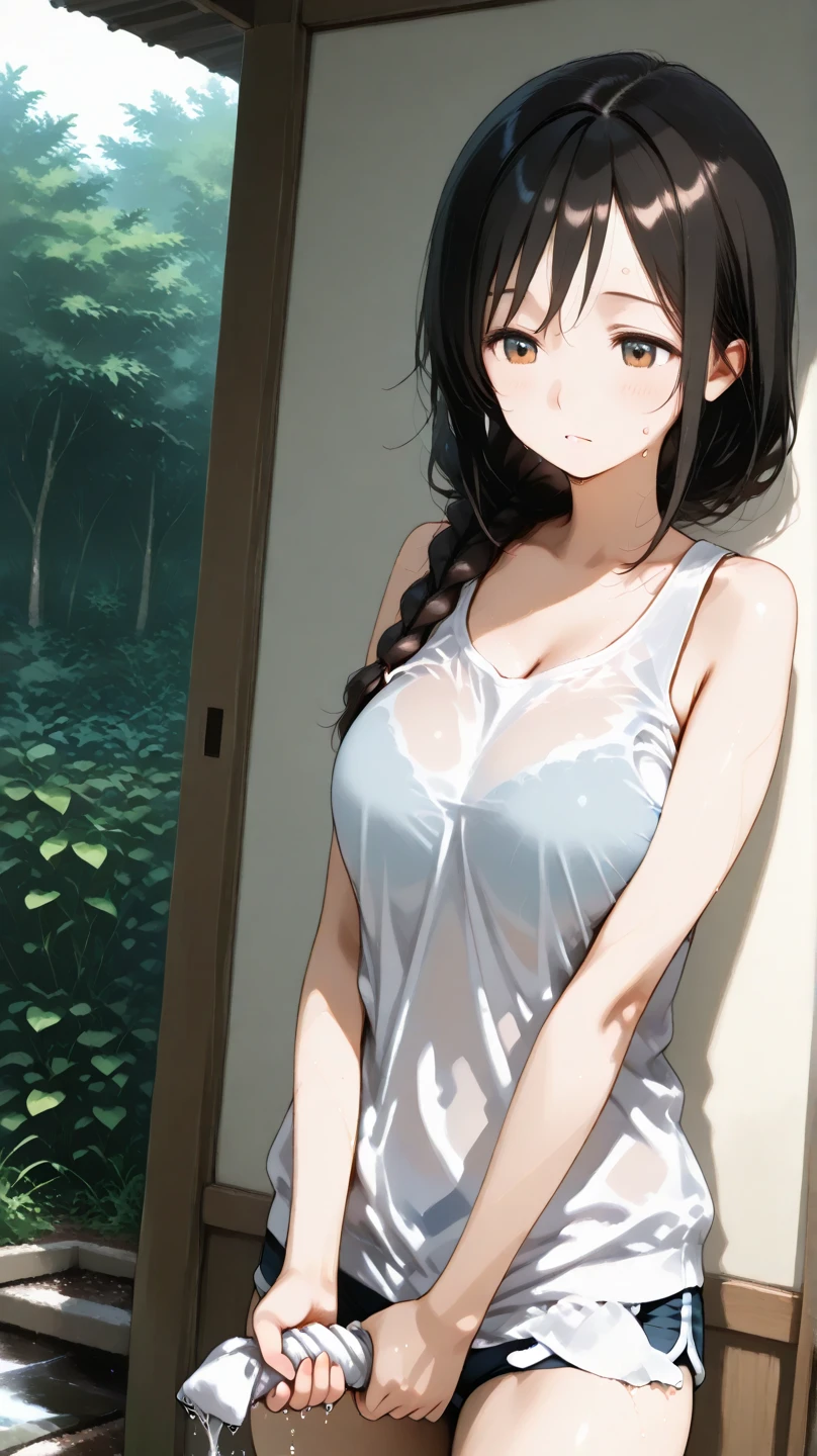 anime big breast, 8K level, Emerald eyes