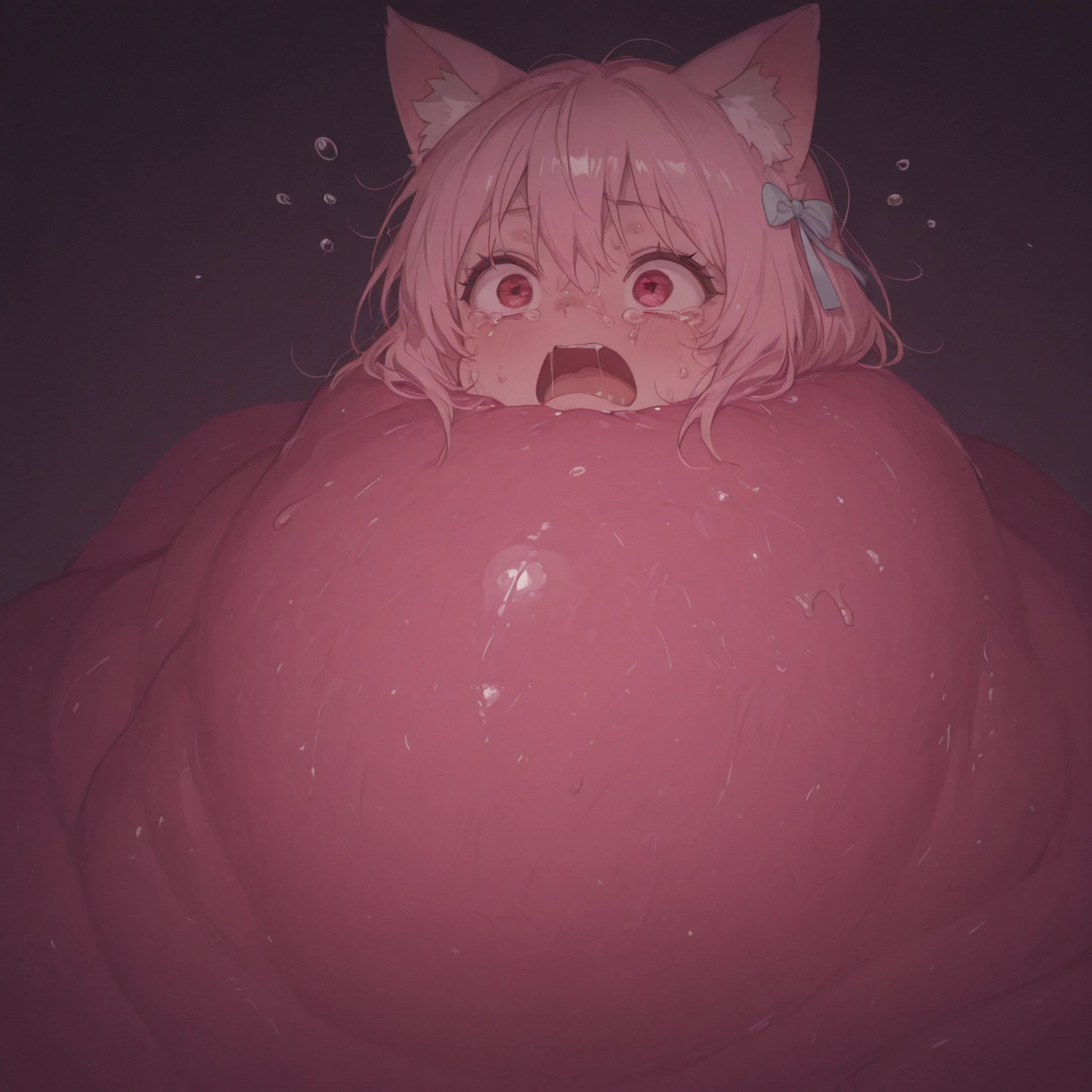 solo, hair, (((detailed eyes))), apartment, wide hips, smaller torso, narrower torso, big full round soft thighs, big round full butt, (((by bebebebebe))), by buta99, by pgm300, by kishibe, by suurin 2, by sindoll, by secretly saucy, by ANUKI_ex, (((dark grey hair))), (((wavy hair))), solid body color, no pattern, (((grey fur))), (((grey body))), feline, glasses, (((silver eyes))), concerned flustered expression, facing camera, nude, glasses, (((messy hair))), short hair, massive breasts overfilling swollen breasts, white nipples, grey colored fur, inverted nipples, puffy nipples, futa gynomorph girl with very large, smooth penis, not veiny, flustered, scared, surprised, concerned, white penis, breasts filled to the brim with milk and growing larger, expanding breasts, breasts inflating with milk, struggling standing up with how big her breasts are, lactating, breasts looking like they are about to burst as she begs to be milked, breasts swollen red taut and ready to pop, facial expression looking concerned as if her breasts are about to burst from filling up so with so much milk, only 2 arms and 2 legs, zzzzz-cup breasts, breasts going to burst full of so much liquid, breasts going to explode, too full of milk as they swell more and more, zzzzz-cup size breasts, inflated breasts, inflating breasts being filled with liquid, belly inflation, penis between her breasts, thick rounded silver tentacles wrapped around her and penetrating her mouth and anus inflating her stomach to the point of near bursting, massively inflated belly, nipple penetration and breasts inflation, fear in her eyes at her swelling belly afraid it will pop, tentacle in her mouth, bound by tentacles, inflated belly pushing breasts, tentacles penetrating her anus and mouth as cum spurts out, tentacle pushing into her mouth and anus, cum filling her belly to massive proportion, taut round belly looking like its going to pop, belly button popping out, tentacles penetrating nipples, overfilled