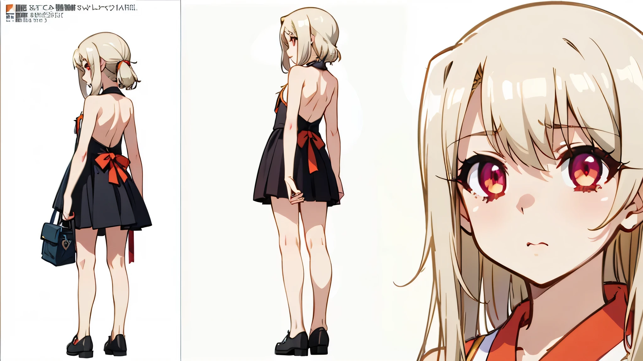 (Anime:1.8), megami magazine, (masterpiece, top quality:1.4), Not Safe for Work, detailed skin, detailed face, 1girl, idol, cute face, , 14-yo, blue eyes, droopy eyes, big eyes:1.5, laughing, red blush, (blonde-yellow hair), long hair, (shiny wavy hair), white frilled bikini wedding gown, swimsuit, sarong, tiara, Bride Veil, cute, baby face, twinkle in the eye, (Design sheet:1.3), (multi-angle and detailed view:1.3),