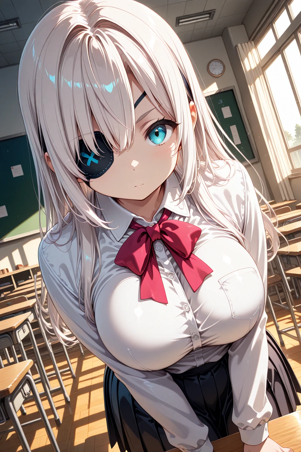 (minigirl:1.1) on a (table:1.1) in front of the breasts of a giantess, minigirl on a platform in front of the face of a giantess, (2girls:1.6), serafuku, classroom, upper body, breasts
(breasts closeup: 1.4), smug, bent over, (rear_end closeup:1.2), (minigirl on a table), (minigirl:2), standing, embarrassed, scared, (shiny_skin:1.2)