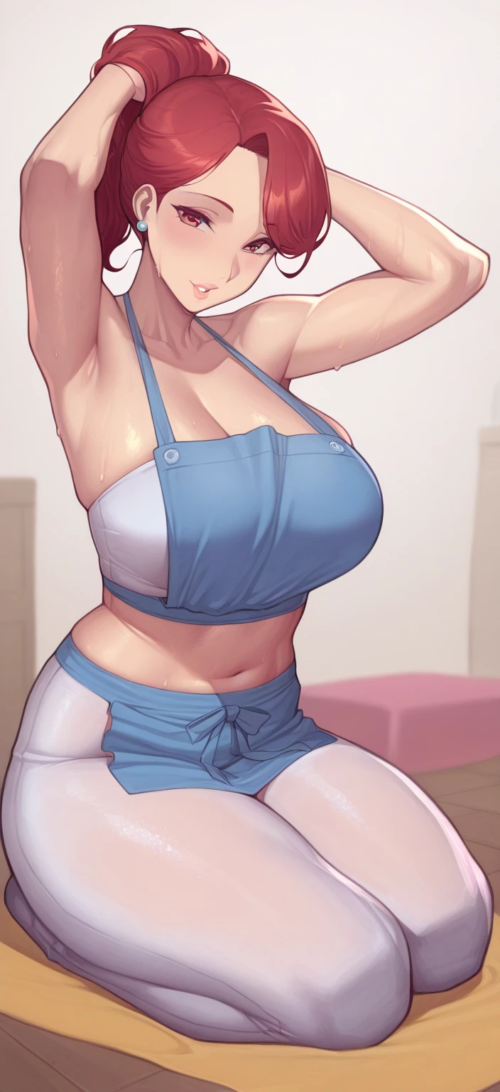 Sexy latina woman, wearing (short skirt), bulky diaper, diapered, beautiful shirt, pleasure, colorful, fantasy, (magic), (magical fog), mature, (big breasts), wide hips, blushing, blonde, big lips, bimbo, long lashes, (confident), atmospheric, (mood lighting), (confident), seductive, (sissy)