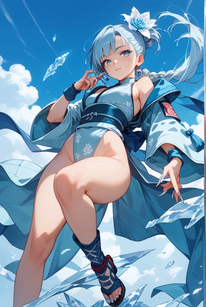 Official Art, Masterpiece, Sharp Focus, (Beautiful Gorgeous Cute Japan Woman:1.3), (Beautiful Cute Japan Woman:1.3), Delicate Beautiful Hair and Eyes and Face, Realistic, Ultra Detailed, Beautiful Girl, Blue Sky, Glow White Particles, (Side Light:1.2), (Shower Room), ((Underwear with lace))((Take a shower)))(soaking wet),(((Blush)) Slender , Pretty breasts and big ass, showing teeth and laughing, ((laughing with eyes, open both eyes)), scenery, long straight hair, sexy look, building, (cityscape: 1.7), (blush), arms up, dynamic hair, long straight hair, detailed light blue hair, shining blue eyes, (sheer t-shirt), white skin, magnificent landscape,