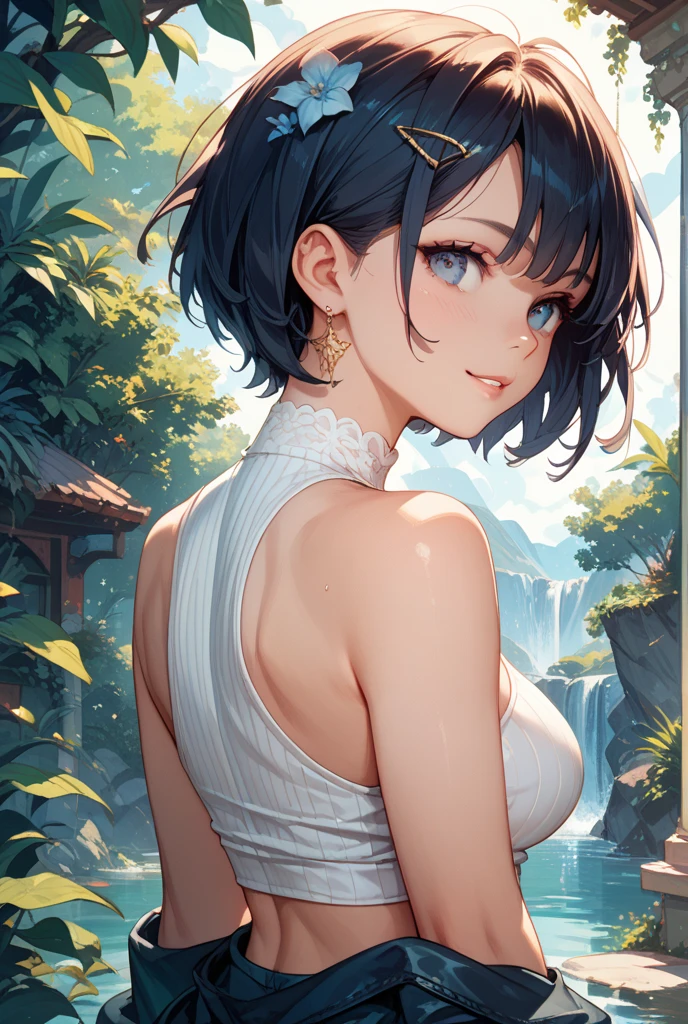 Cool girl、Boyish Girl、Sporty、tits、Wet and transparent、Wet, see-through clothes、camisole is wet and her underwear is visible、Navel Reveal Style、I have a towel、Wet、oil、slimy、Very short hair、black hair color、Shorts、
、high school girl、Gal、brown skin、garden、Pool、tall、Slender beauty、Curved waist、well tanned、Beautiful clavicle、Very slim body、Middle Eastern Girl、Earrings、High contrast、Narrow dynamic range