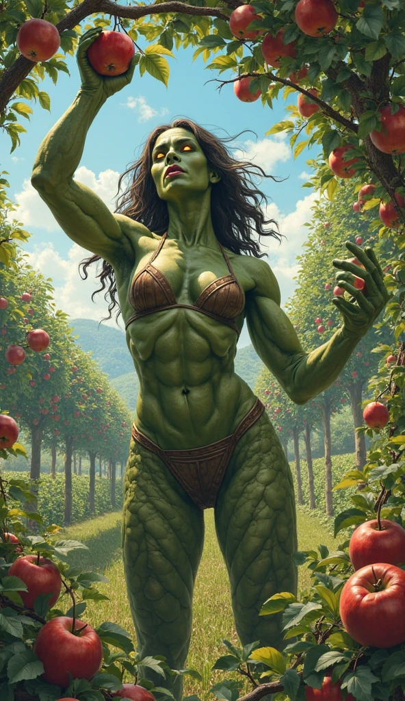 Cinematic soft lighting illuminates a stunningly detailed and ultra-realistic Poison Ivy bodybuilder, muscular, super strong, that is trending on ArtStation. Octane is the perfect tool to capture the softest details of this 16k photography masterpiece