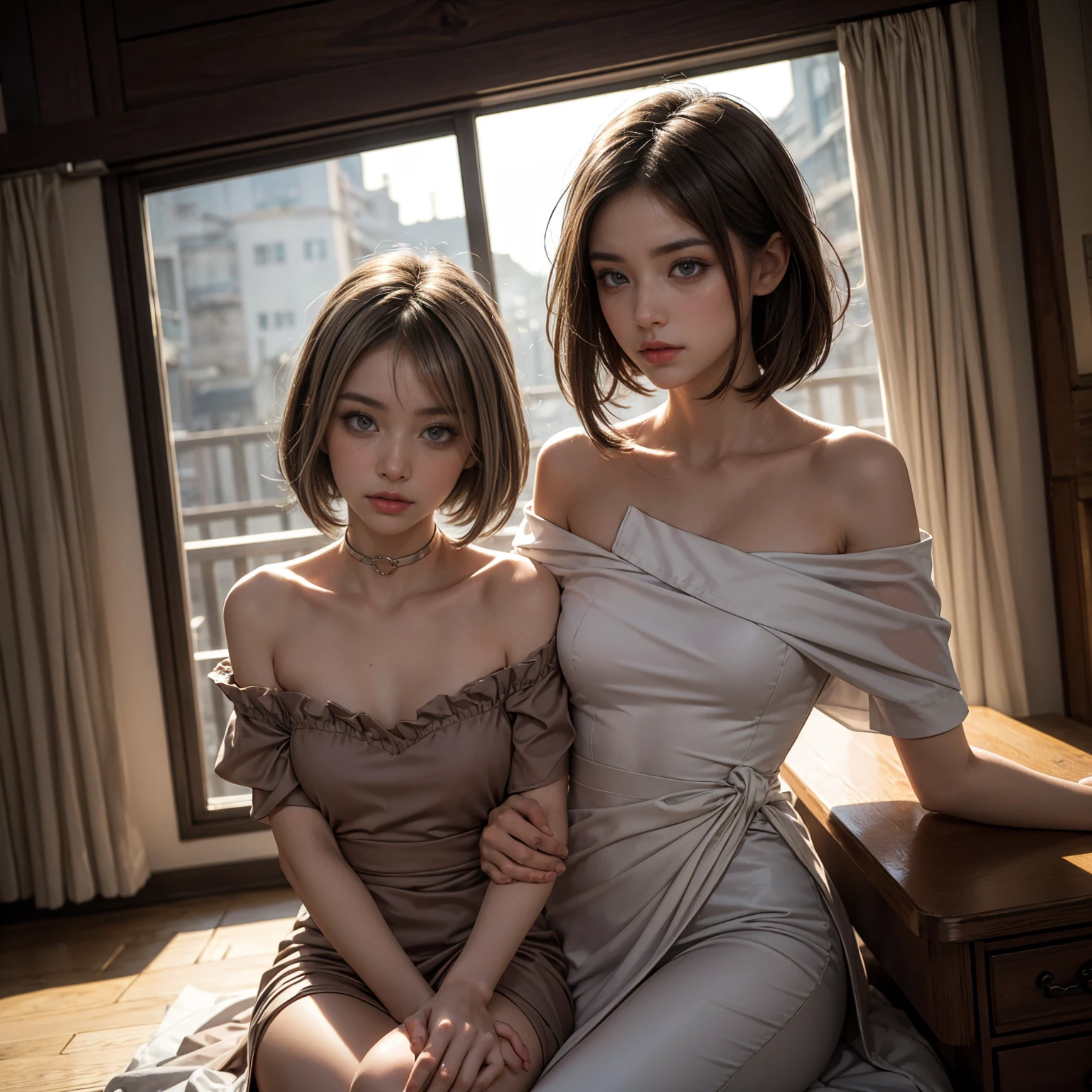 <lora:betterCuteAsian03:0.3>, woman posing for a photo, (wearing deep_v-neck_dress, a_line_haircut:1.3),
good hand,4k, high-res, masterpiece, best quality, head:1.3,((Hasselblad photography)), finely detailed skin, sharp focus, (cinematic lighting), night, soft lighting, dynamic angle, [:(detailed face:1.2):0.2],(((5 stars hotel))),  <lora:deep_v-neck_dress:0.5>,  <lora:a_line_hairstyle:0.5>