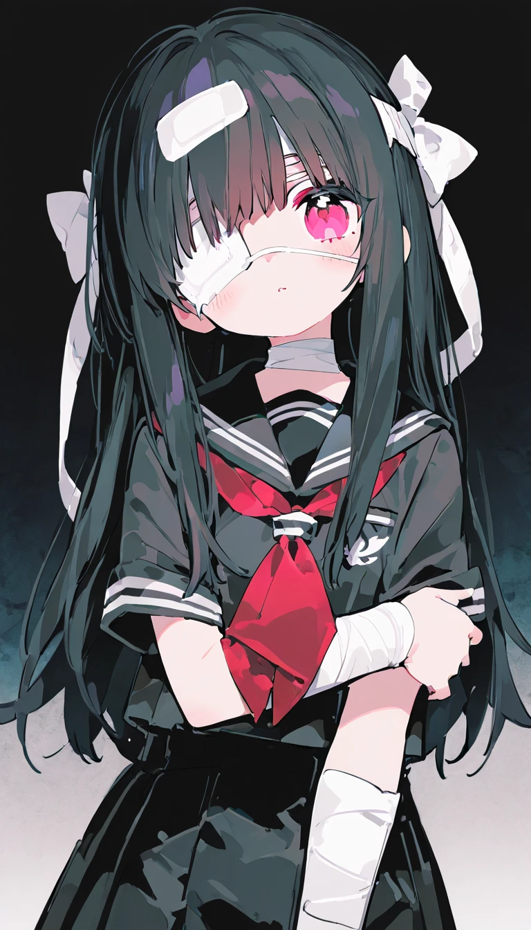 (Highest image quality), (Works of masters), (Detailed description of the eyes), (8k wallpaper), (Detailed depiction of faces),onbed(imid shot:0.95), (full bodyesbian:1.25),(Solo:1.4) ,(1girll:1.2),Cute and beautiful,((Viru has long hair)),Arms_Behind_back, Ball_gag, BDSM, Bondage, Bound, Bound_Ankles, Bound_Arms, Bound_Legs, Bound_wrists, box_tie, breast enhancement_Bondage, Crotch_Cord, gag, Gagged, Red_Cord, srestrained , Cord, shibari, shibari_polypubic hair_clothes, Tape_gag, shinomiya_Kaguya, Cloth_gag, improvisation_gag, cleave_gag, Tied_Up_\(Nonsexual\), bit_gag, Suspension, bangs, frogs, parted_bangs, Tape, femdom,Breasts, saliva, ribbon_Bondage, nase_Blush, White_legwear,shift dresses,chain,lookingat_at_peeping at the viewer,1girll,Long_Sleeves,ring_gag,spreader_Bar,skin indentation,Looking_To_The_Side,