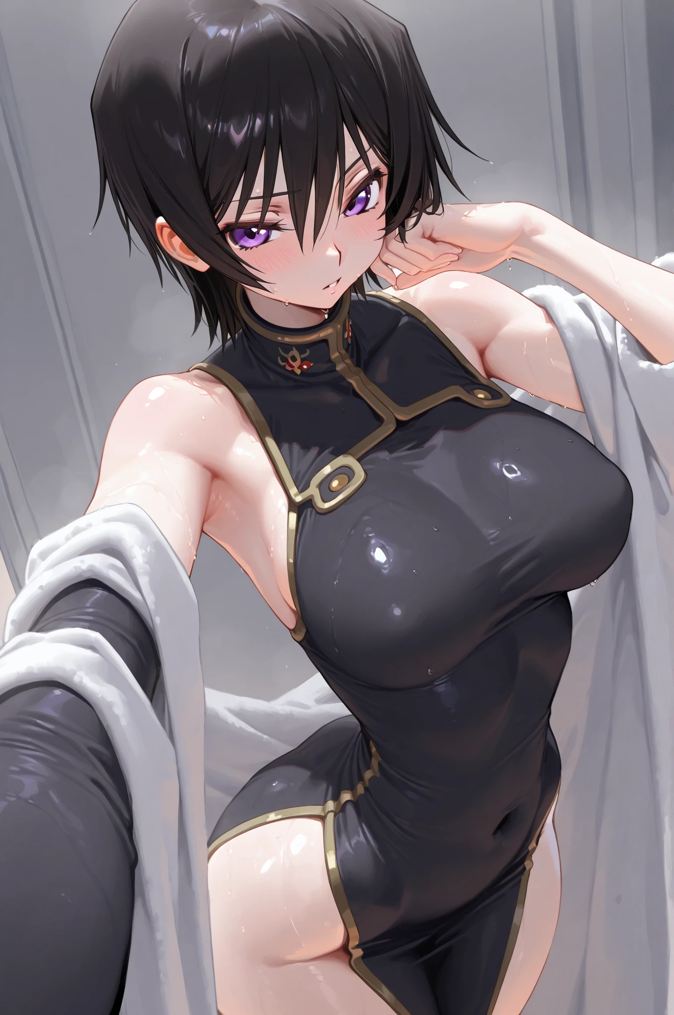 (so beautiful, masterpiece:1.2), Browsing Caution, nude, Inhibition, rock, tears, Expressions of anguish, Drooling, Excited, Sweat, orgasm, humidity, Adult Toys, vibrator, Sleep on your back、whole body、Deep Kiss、Nice face、blush、散乱したAdult Toys、Zoom Up Chest、((My breasts are massaged with both hands))