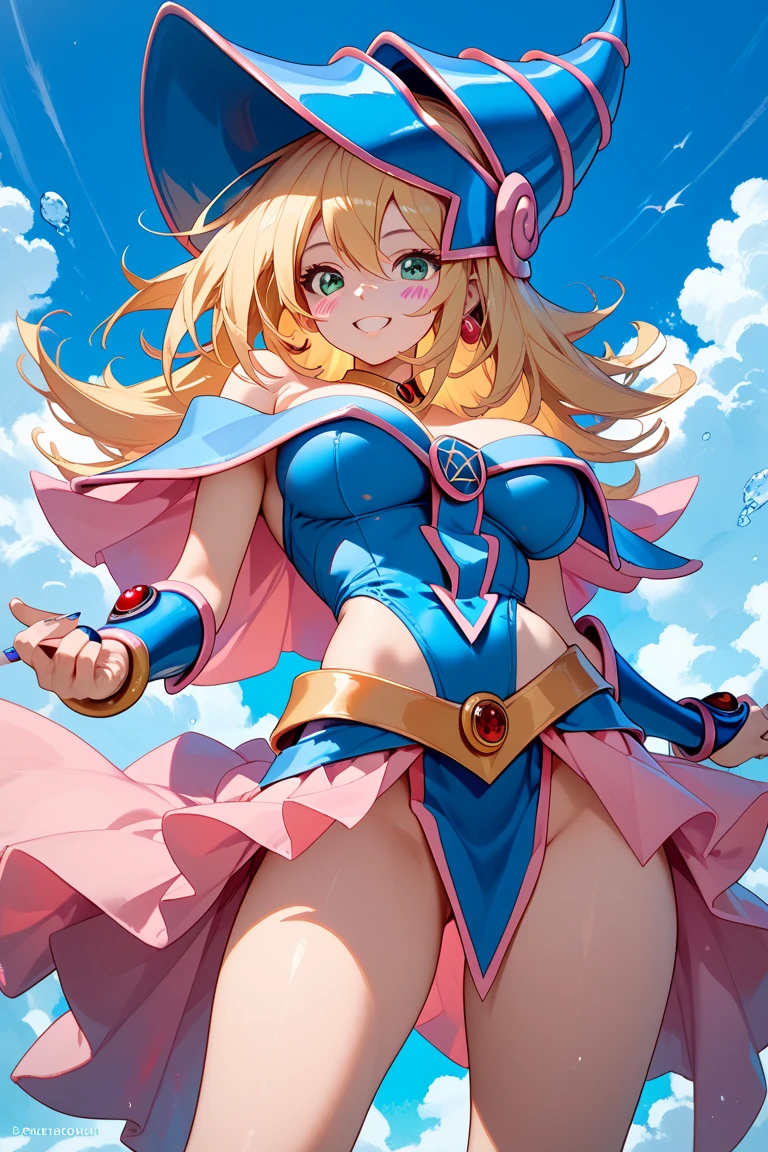 1 girl, dark magician girl, giant girl