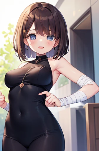 beautiful lighting, best quality, masterpiece, 1girl, shining skin, shining body, shiny skin, dynamic angle, mid shot, bewitching hips, wide hips, cleavage window, large breasts, thick thighs, allister (/pokemon/), black shirt, corset, purple skirt, short skirt, navel, detached sleeves, bare shoulders, medium hair, fingerless gloves, highheel boots, knee boots, <lora:pokemonAllister_v10:0.4>, blush, white lace panties, cameltoe, indoors,