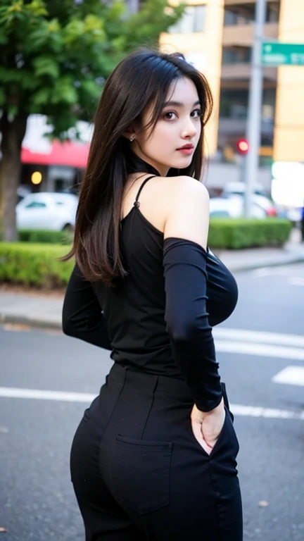 A perfect young female,Chinese in tank top and shorts, over size t-shirt and shorts, chinese women's fashion model, smooth color tight clothes suit, CG rendering, Blurred background, deep shadow, 16K, bokered, Very detailed, wallpaper, depth of field, movie light, lens flare, Ray tracing.