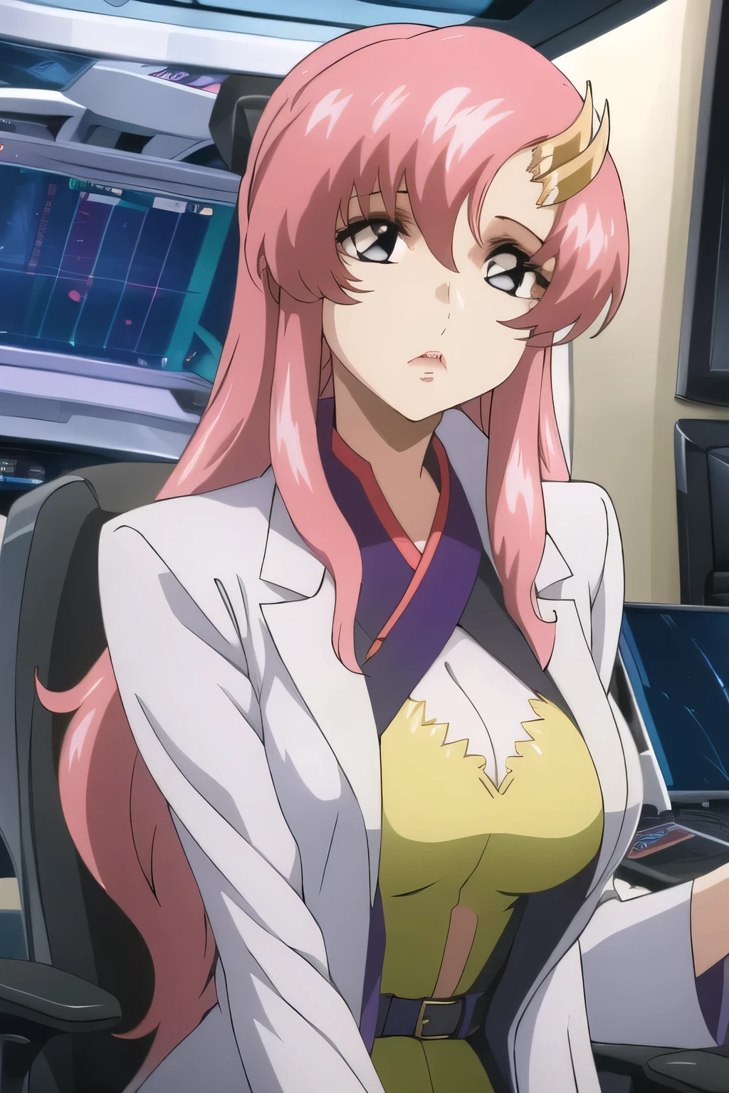 やわらかい表情で素敵な笑顔of女性を描けますか,オフィスof中, Alone,of,爆big breastsでもウエストが細い,face is absolutely necessary,,(please draw more delicately),(OL trench coat),( NAVY BLUE SUIT),(white blouse)(Navy Pleated Miniskirt),(high heels)、(black panties)facial expressions are paramount when standing in an office, so don't cut it out ,, , 20 years old, She's an attractive woman、 , , big breasts, thin waist , 5本of指を正確に描くことができますか