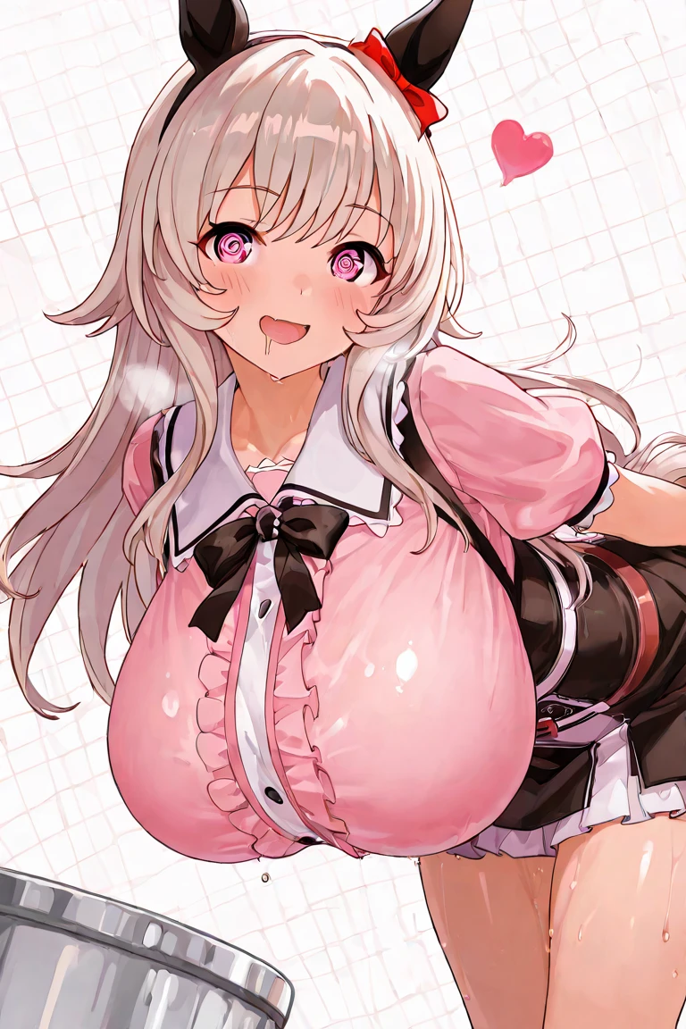 Beautiful illustrations, Highest quality, Cute Woman、Clear Face、blush、Perfect hands、Thighs、(Perfect Face:1.1), Beauty、Maid clothes、smile、