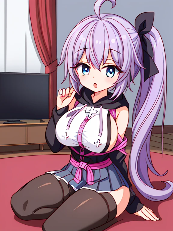8K、masterpiece、Japanese、Woman wearing glasses、Neon(nod)、from the front、smile、Childish、Big Breasts、See-through underwear、night、Bedroom、Spread your legs and show、mini skirt