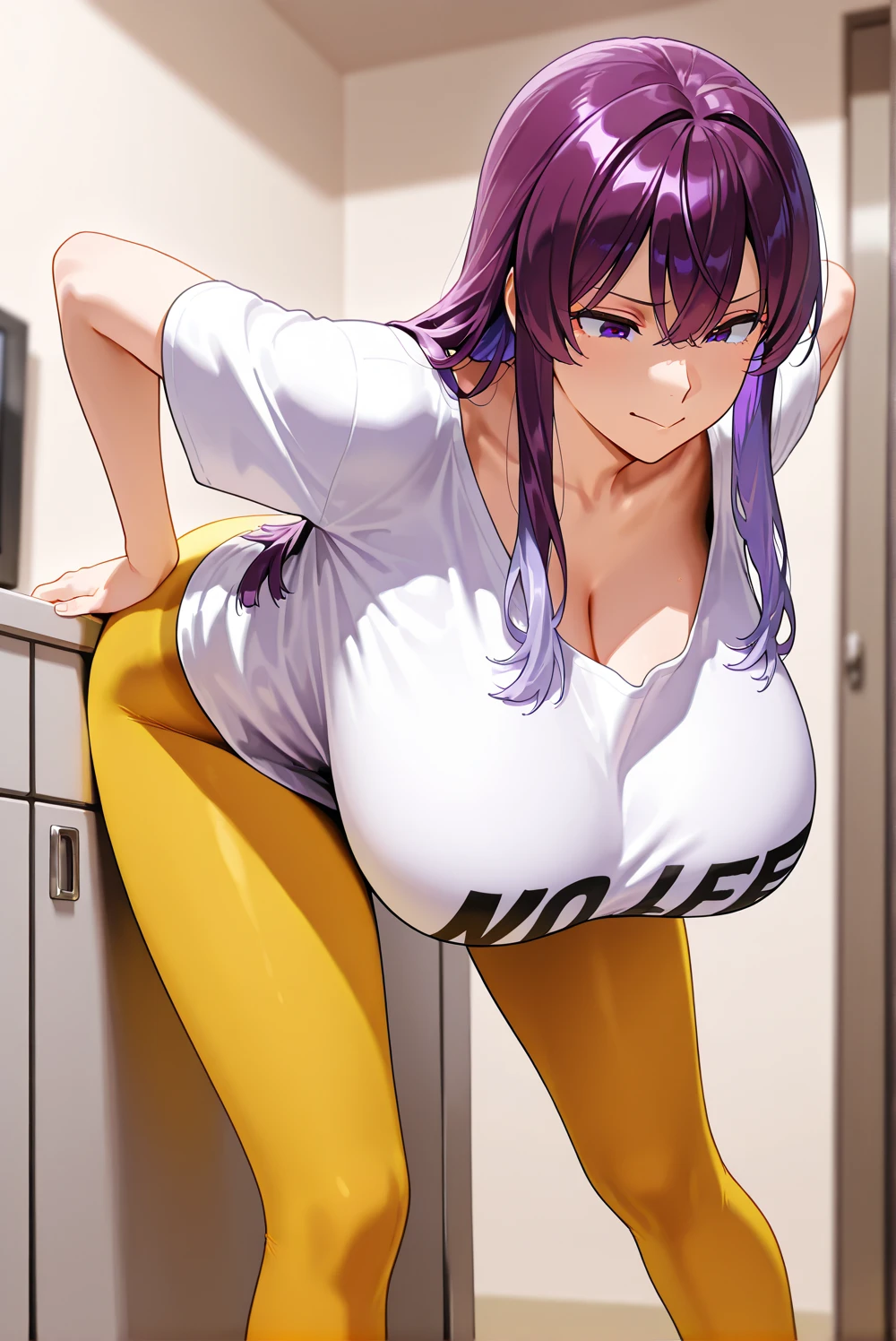 Bowling alley、Cool beauty、Professional Bowler、uniform、Long Hair、Camel Toe、Giant tit、Earrings、necklace、Bracelet、Caster wheel、first round、Plump、Super big breasts、Ahoge、Slut、Cleavage,Mole on chest、transformation、Odd Eye、Pregnant women、Plump、Super big breasts、Super big butt、Throwing motion、Cowboy Shot、strike、Nice can、Big Bowling Ball、holding a ball、Crop top、Nipple Puffs、Big hard erect nipples、Rainbow Hair