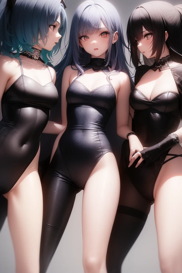 Three sisters、(cum on the body)detailed anatomy