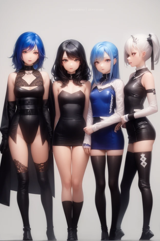 blue  hair,hentail realism, shadowing,character sheets, reference sheet, Standing painting, 8K, Super detail, 1080p, Women's HD，Slim，femele, 16k, A high resolution, Best quality, High quality, Anatomically correct, Masterpiece, ccurate, hyper HD，As graceful as a swan，unreal-engine， Ghibli-like colors,   anime big breast,  Standing painting, angle of view,Yarn skirt，ssee-through