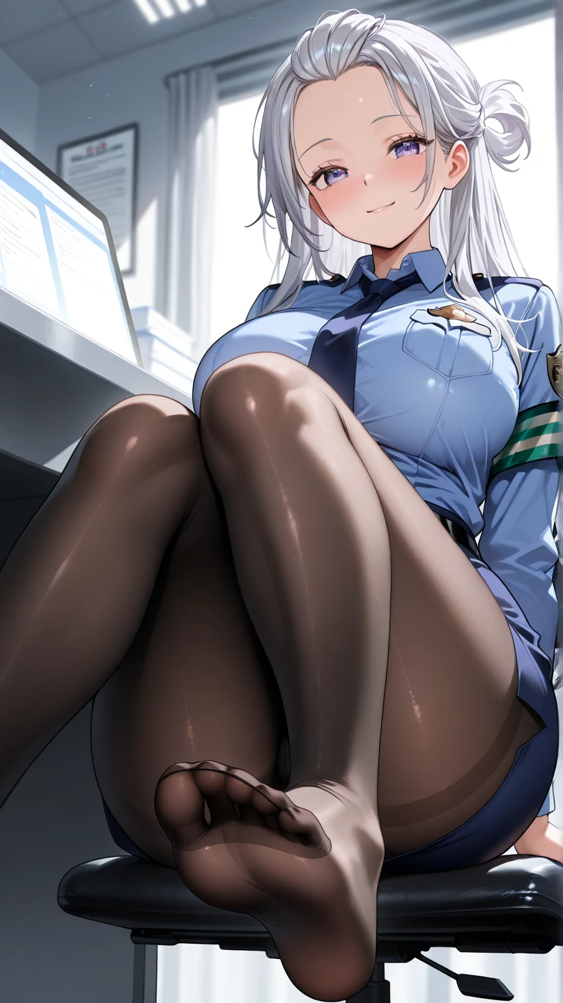 Girl, nfsw, pussy touch, pleasure,masturbated girl, solo sex,fingering self, Black stockings, white hair, white bra, class Room, under table, hide, uniform, no panties, Black uniform, leave class, black mask, sit, class chair, class table, under table, blackboard, teacher, looking blackboard, peoplee on room, hide masturbation,