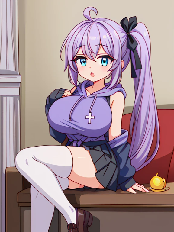 masterpiece, highest quality, soft lighting, looking at the viewer, alone, smile, leather gloves, Thighhighs, white boots, big breasts, whole body,,(NSFW),(((nude))),(take off), (big breasts: 1.2), (I can see your nipples: 1.4), (pussy),(small clothes,(小さなread cheerleader costume), (((Extremely thick thighs)))、standing with legs spread、wide hips, thick thighs, huge round ass, huge natural breasts, Shiny and oily breasts,