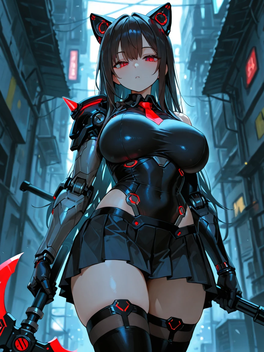 anime girl in black and red outfit sitting on a bed, best anime 4k konachan wallpaper, seductive anime girl, badass anime 8 k, thicc, oppai cyberpunk, biomechanical oppai, fine details. anime. tentacles, 8k high quality detailed art, anime style 4 k, 4k anime wallpaper, demon anime girl