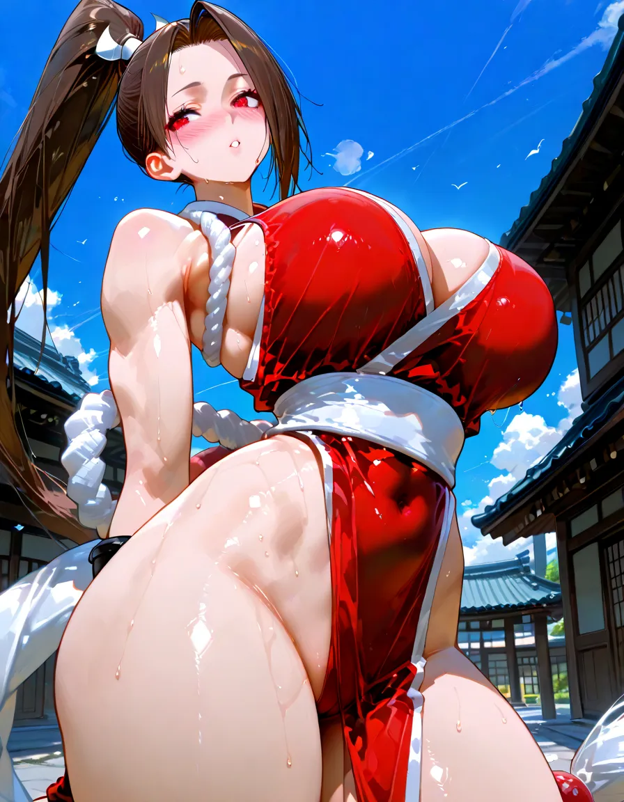 （masterpiece、8k、Ultra-delicate、hight resolution），(((Female Ultraman)))，(((No muscles，large Boob)))，(her head is tapering,The body is made of red and silver，The arms present a streamlined design，On the chest there is a round calculator，Looks tall and thin，The overall shape is streamlined、modern)，(standing athletic pose)，posed for photo，high-angle，city ruins，backgroung details，（（（full body Esbian））），solo，(((Huge feeling))),NSFW,cameltoe,(Dynamic victory Pose:1.2),from below,groin focus,the morning sun,(Erect clitoris:1.3),((Open pussy:1.5))、(wet pussy:1.3)