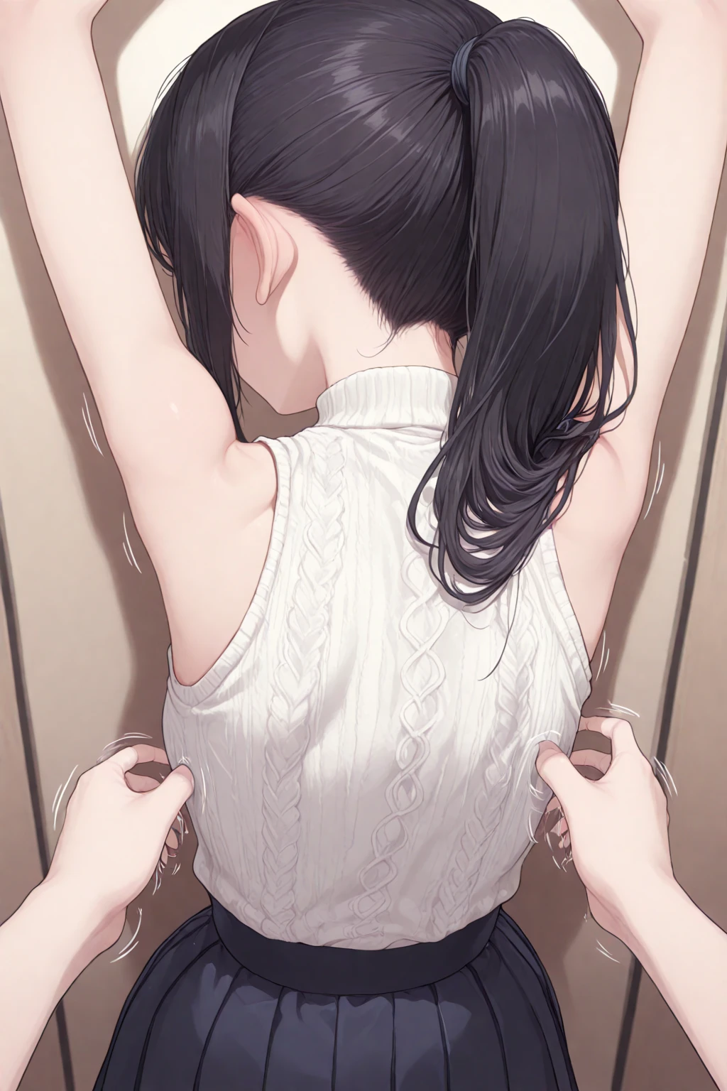 ((((yuri, 2 girls)))), absurdres, RAW photo, extremely delicate and beautiful, masterpiece, Best Quality, ultra high resolution, 32k, hyperrealistic, ultra-detailed, detailed description, perfect anatomy, pale skin, 20 years old, detailed beautiful face and eyes, tearful mole, earring, short medium hair, wavy hair, whole body shot, big tits, tight skirt, cropped T-shirt,