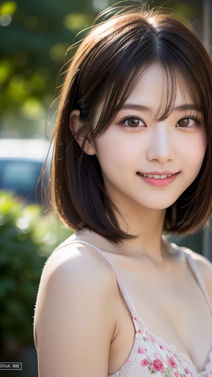 best quality, focus on the eyes, soft light, Using a reflector to brighten the face, (depth of field) ,ultra high res, (photorealistic:1.4), RAW photo, (bokeh:1.4),
1girl, japanese women, solo, cute, (smile shyly:1.1), dropping eyes, short hair, medium breasts, small nostrils, (looking at viewer:1.2), (full body:1.3),