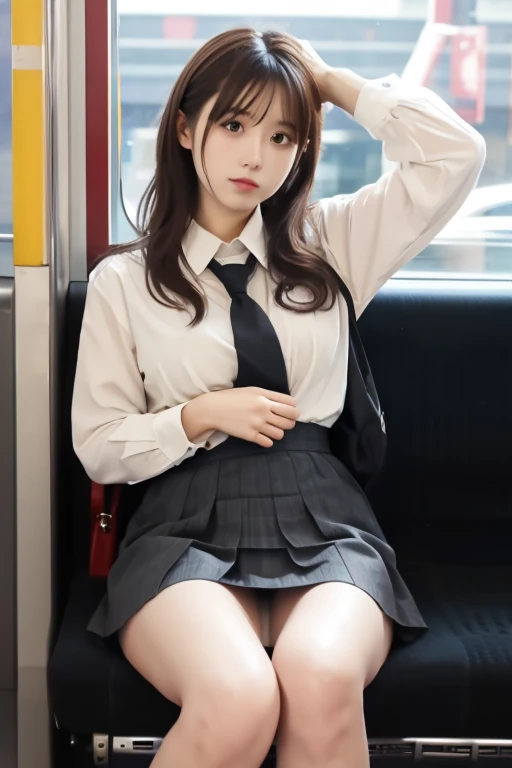 (realistic:1.3), face with shadow, written boundary depth, school uniform,
,great art,(((very detailed))),
{1 girl sitting},{bangs,high school girl,sleep,close your eyes},{white panties:camel toe},skirt,
cowboy shot,from before
,(((very detailed))),in the train, a young woman is sleep contentedly. Through the gap between her legs and skirt, I can see her panties. Because the car is shaking, Calm facial expressions and gentle breathing create a calm atmosphere..,{open your legs}
,(((very detailed)))