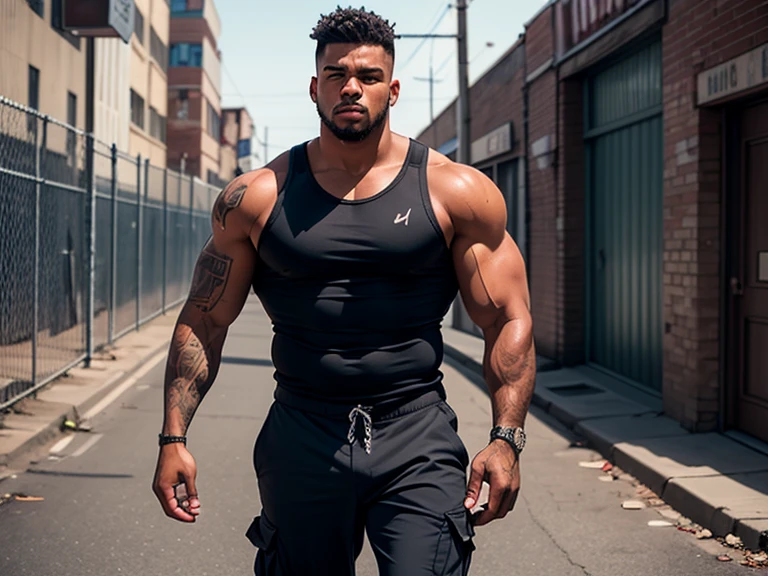black man, shirtless, full body, muscular, 70 years old --auto