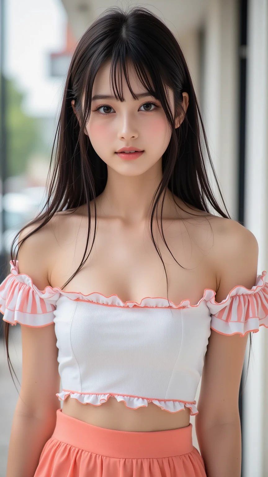 (great masterpiece、high-level image quality、hightquality),((((Korean female、This woman's body is so sinful)))),(Perfect body)、20yr old、Good looks、(Maid Cosplay、maid clothes),bangss、(perfect anatomia、Beautiful limbs、Healthy body)、modelshoot、(((Artistic photography、、Fascinates beautiful skin of the whole body to the maximum)))、professional、