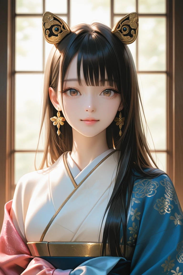 silber hair、ulzzang -6500-v1.1, (Photorealsitic:1.4), animesque、anime styled、ssmile、portraitures、Beautiful, Moist eyes like clear glass、Beautiful detailed woman, extremely detailed eye and face, Beautiful detailed eyes,huge filesize, ultra-detailliert, hight resolution, ighly detailed, top-quality, masterpiece, illustratio, ighly detailed, nffsw, unification, 8k wallpaper, splendid, finely detail, masterpiece, top-quality, Highly detailed ticker uniform 8K wallpaper, Light on the Face、电影灯光、