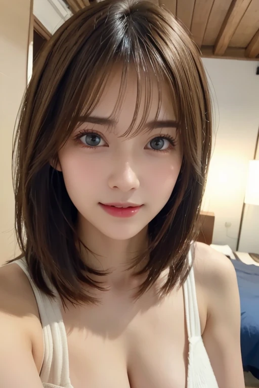 absurdres, (masterpiece, best quality), (ultra-detailed), extremely detailed,super high resolution, (Top Quality photorealistic Illustration), (Super Definition), (best quality,masterpiece:1.0),(cute illustration), (high Saturation:1.2), highres, ultra-detailed, 32k,8k resolution, intricate details, cinematic scene, detailed background, Soar (High chroma),(Sparkling),bathroom, depth background, in the sandy beach, ocean, splashing, blue sky, windy, rim light, sunlight, beautiful lighting, strong light,BREAK (one girl) (kawaii), (cute), Beautiful and delicate eyes, Delicate and beautiful face, Facial accents, Perfect figure, (show off small nipples:1.6), (small areolas),(open shirt), Uniforms、bright expression、short bowl cut、Young shiny shiny white shiny skin、Best Looks、Natural black hair with dazzling highlights、shiny light hair, (short hair), silky straight hair、Beautiful bangs that shine、Double eyelids、eye liner、Glowing crystal clear attractive big brown eyes,(Very beautiful nice cute 14 year old Nordic girl)
