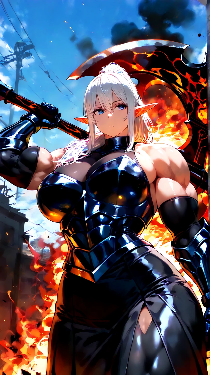 (Highest quality,4K,High resolution,masterpiece:1.2), (Ultra-detailed), (Slender beauty)(Age 27)(Holding a sword:1.3) (Dynamic Art), (looking at the camera) (Dragon Ball Z setting), (The whole body is visible)(Vision:1.8), (Realist,photoRealist,photo-Realist:1.37), (High resolution,High resolution), (Portraiture), (Vibrant colors), (Long legs), (A noticeably elongated face), (Wide range) (Hermosos Fine grain), (Beautifully detailed lips), (Highly detailed eyes and face), , Bright eyes Dynamic angles and postures, Sweatびっしょり, Sweat,  (Long eyelashes), (Sharp focus), (Physically Based Rendering), (8 heads,Beautiful female warrior), (Mature Woman) (Leg spread), (intense), (expression of intense desire), (Motion Blur), (elegant), (Slim figure:1.3), (Inspired by anime), (Bright light), (Cinema Lighting), (Contrasting colors), (Mysterious atmosphere), (Action-packed scenes), (Unique Look), (impressive), (Reveal costumes), (Exciting), (Expressive), (Interesting atmosphere), (monster:1.4) ((Highest quality)),((Very detailed)),masterpiece,Absurd,Detailed face,Beautiful Face,(Fine grain, Deep Eyes),((Dynamic pose)), (((Long white hair,Adult beauty,Inspired by Akira Toriyama))),(((Bikini Armor))),grassland,((In battle with dragons,)),Distant view	Vision
Wide shot	広角
Long shot
