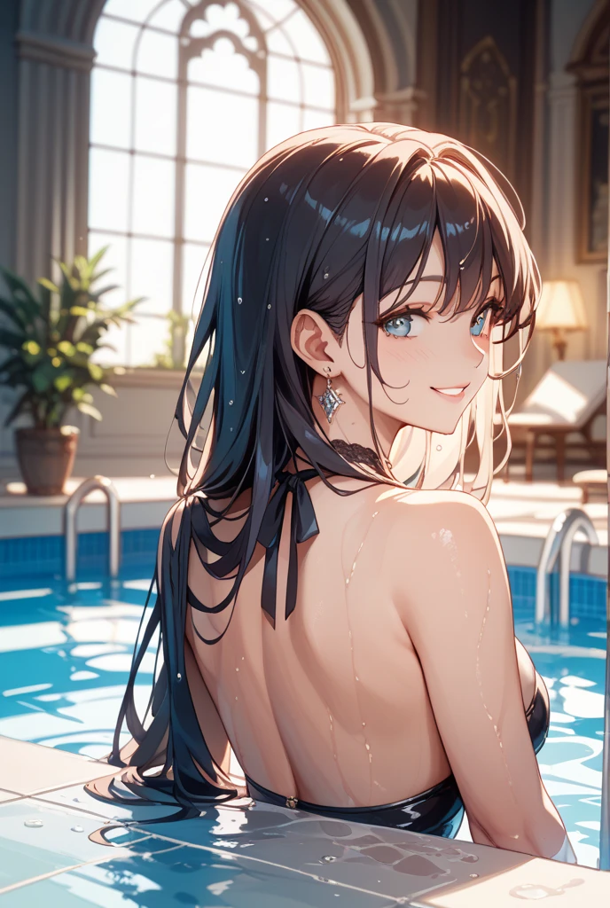 High resolution、A silver-haired girl drawn in the style of Japanese anime、Person sitting on a swim ring in an empty resort night pool々situation。She is attractiveCompletely naked.、Completely naked、The pool is beautifully lit、The surroundings are quiet and relaxing.、
(Masterpiece 1.5),super high quality, Very detailed,Perfect drawing,NFSW、beautiful woman、beautiful, Glowing Skin、A kind smile、beautiful black hair、Braiding、(((beautifulCompletely naked)))、(((Completely naked))),3d、16K Illustrations、((Clear Face))、High resolution、Nice background、beautiful background、Spotlight、Vibrant colors、(((Detail View)))、Perfect beauty,Beautiful refers to,beautiful hands,Points First,nail,Place your arms behind your back,Wakame seaweed、Wakame seaweed、Wakame seaweed、Wakame seaweed、Wakame seaweed、Wakame seaweed、Wakame seaweed、