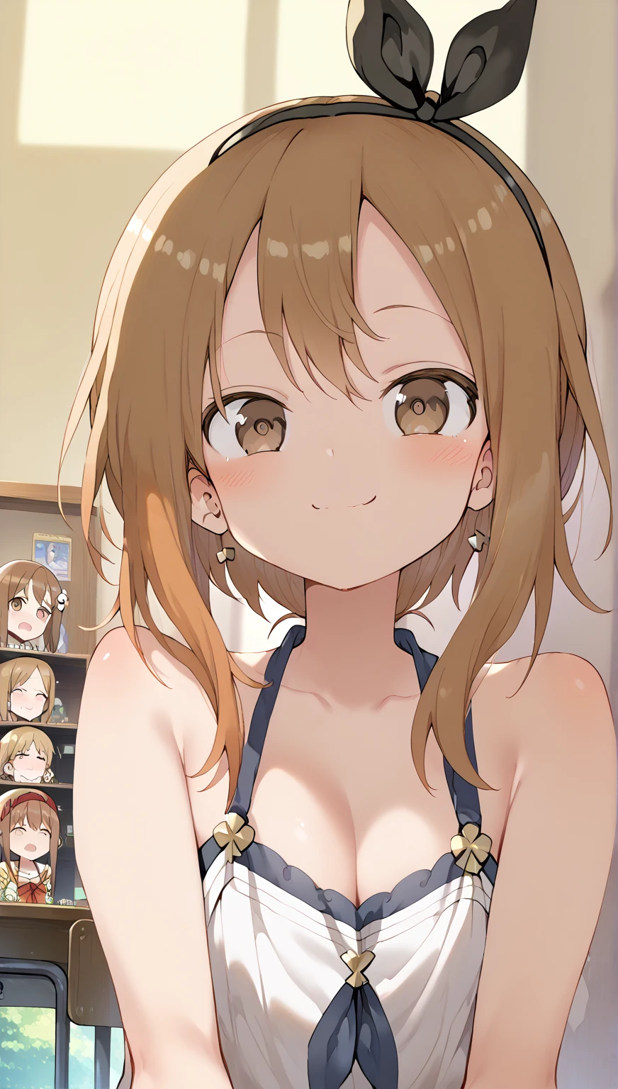 1 woman, alone, 8k, masterpiece,, Masterpiece, 8ก, (big breasts:1.5), Cute face, , look at the audience., Stationary face , (nipple:1.6), (hairy:1.7),