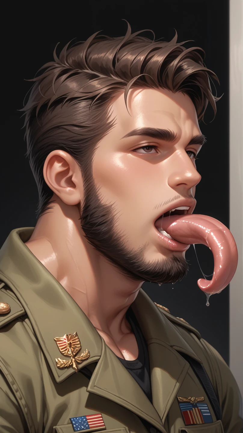 Hot gay daddy sucking his own big dick