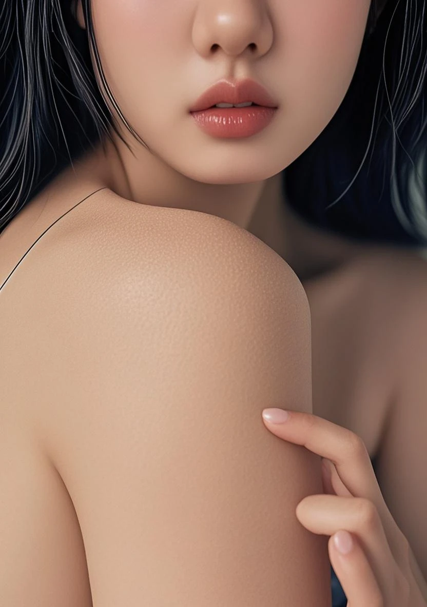 Sexy adult beauty solo、Detailed Hair、short hair、Slim figure、Small face、8 heads、Realistic skin texture、smile,、nude、pubic hair、Big Breasts、Spread your legs wide、Butt、Looking back