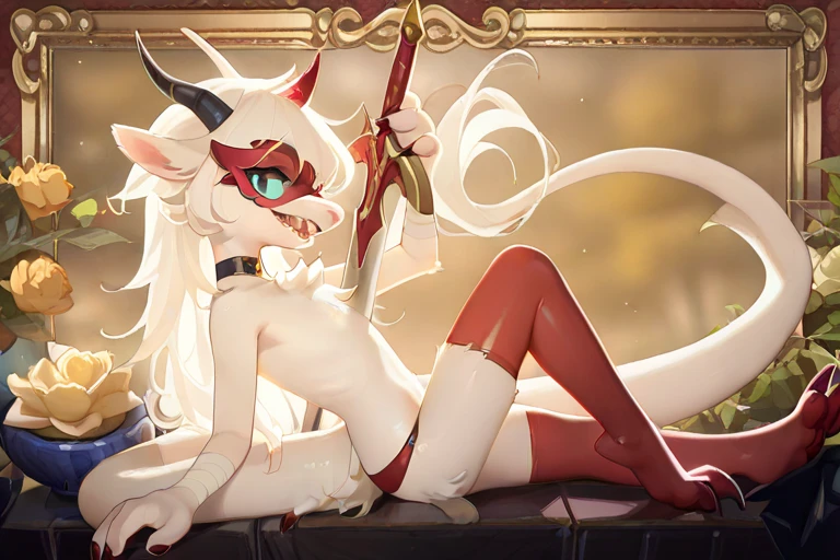 Boy, White hair, pink freckles, breast bundle, Pink eyes, (black sclera on the right eye, heterochromia), Ideal Anatomy, (Best quality, masterpiece:1), fluffy, boy, antro, 4 hands, Gold Tooth, hourglass figure with sharp teeth, body, mixing, Ray tracing, Backlight, blossom, mixing, falling shadow, Fill an image, halftones, movement lines, optical illusion, anaglyph, express lines, vignetting, , retina, masterpiece, accurate, Anatomically correct, textured leather, super detail, high detail, Body hair, hair on the chest, wide hips, Fluffy legs, covered in flower petals, boy , man , femboy,  4 hands, smile, solo antro , (detailed fur), (detailed skin), (Cinematic pink and purple lighting), (half body shadow), [explicit content], [Sharp Focus], ((masterpiece), (atomic hair), medium breast, pectoral muscles, (fluffy мех), fluffy tights, fluffy breasts, furry fantasy art, antro art, High Definition Commission, fluffy art, masterpiece, Best quality, detailed image, perfect lighting, perfect shadows, Perfect eyes, focus on the girl, flawless face, шикарное body, detailed fur, fluffy, antro, (привлекательное body), I look at the viewer, seductive look, seductive pose, perfect legs, perfect hair, beautiful eyes, Stunned eyes,