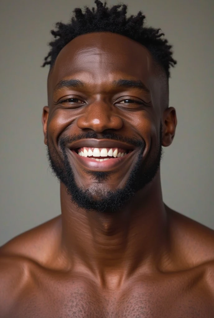 Make a black man in underwear with his hand on his nipple and moaning