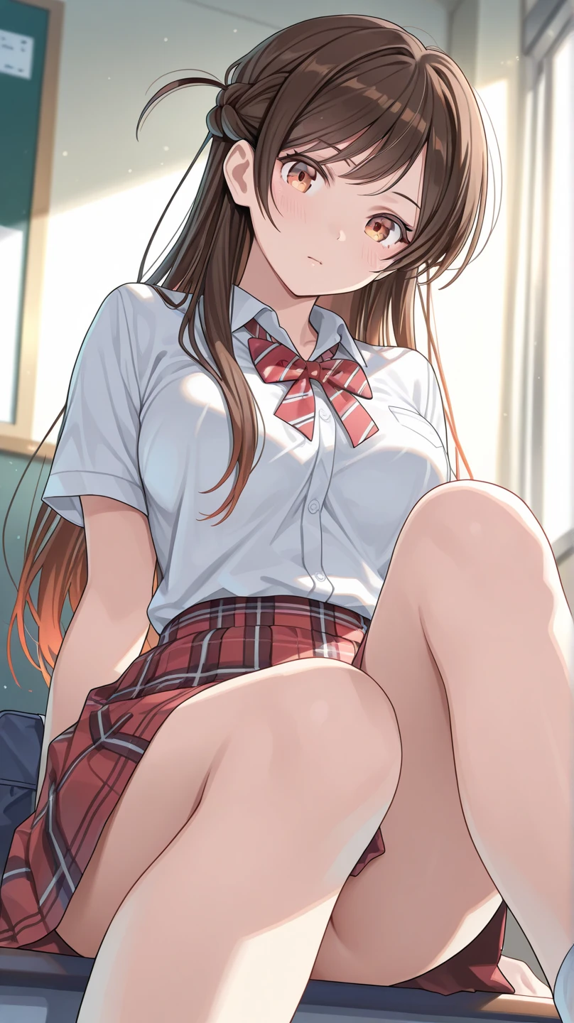 masterpiece,best quality,highly detailed,1girl,solo,scared,panicking,constricted pupils,screaming,raised eyebrows,wide-eyed,crying,tears,blush,
aaasuna,long hair,brown hair,braid,brown eyes,bare shoulders,armor,breastplate,white sleeves,detached sleeves,red skirt,pleated skirt,white thighhighs,
BREAK
fullbodyAngle,leaning forward,have to pee,covering crotch,(((hand between legs))),knees together feet apart,classroom,