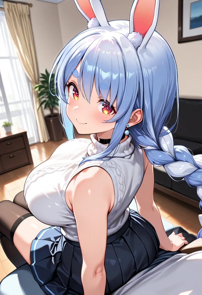 (masterpiece、top-quality、ultra-detailliert)、((1 girl))、((silver hair French braid))、light blue eyes、she is looking his penis,evilsmile、piercings、((very Bigger breasts))、White camisole、shortsleeves、cleavage、Black pleated skirt、(cameltoe,pussy,)、(white long slouchy socks)、loafers、(squatting)、Taken from below、street Background,(((see through camisole)),(((visible Nipples)),((smile)),((Mesugaki)),((grin)),red school bag,red backpack,((spread legs)), BREAK a Naked boy,pov male masturbation,((boy show off the penis)),penis to her face,((penis)),squeeze own penis,((eject cum)), ((cum,sperm,semen)),((ejaculation semen)),((ejaculation cum))