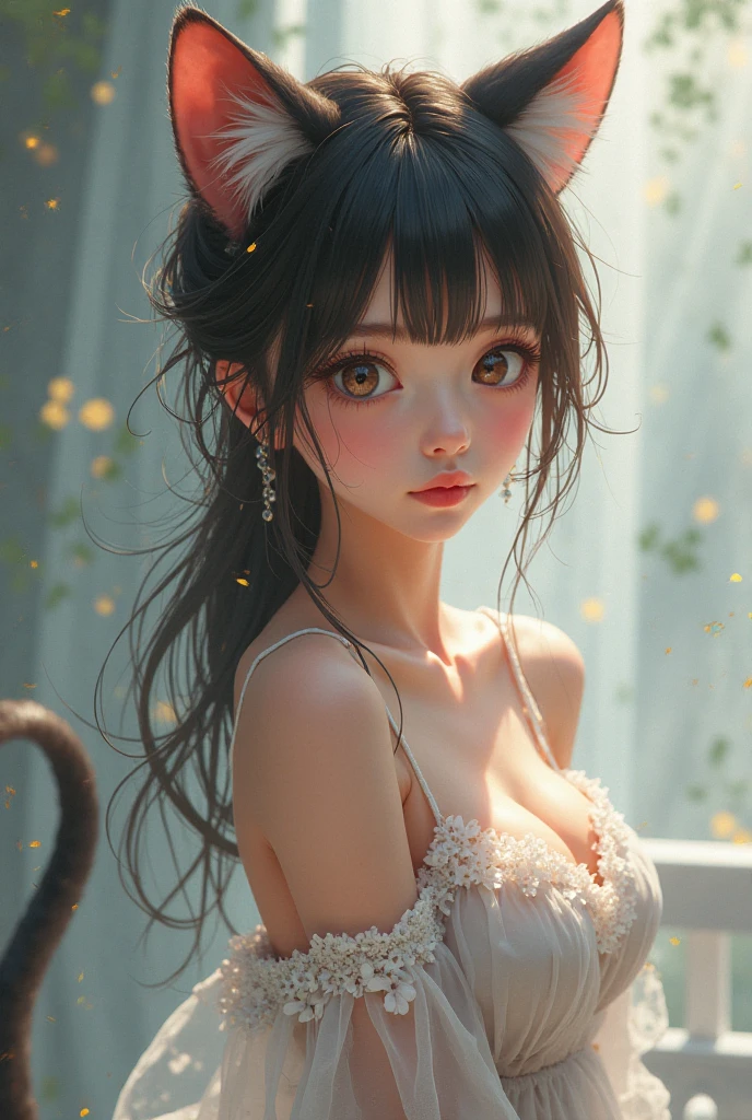 Masterpiece, Best quality, hyper HD, Best resolution, Very detailed, Clean skin, Anime, full body, , Slender, Very cute, Young face, 13 year old girl, Blue Upward-looking eyes, semi long hair,Black hair, Braided hair, lying down, Wide open legs, Raised Legs, White costume, Bunny girl ears, Bunny Girl, unwear, Wet clothes, Wet body, Sheer clothes, Sweat, lower chest, Embarrassed, Blushing, show off pubic area, cleavage, Crotch showing through, Areola showing through, White liquid