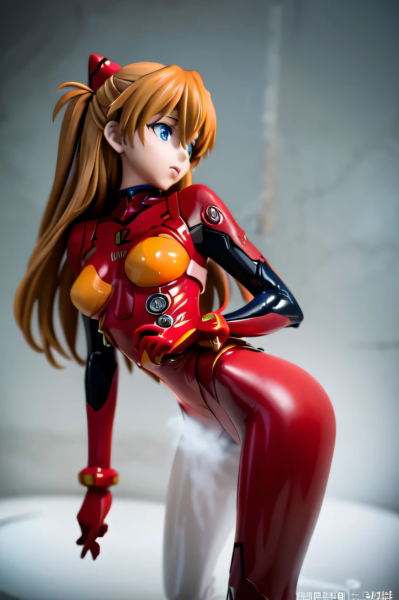 Anime girl in red latex with knife and red background, full body zenkai! Asuka suit, Asuka suit under clothes!, Asuka, beautiful Asuka from evangelion, Asuka langley sohryu, Asuka langley, Asuka from evangelion, Asuka langley souryuu, Asuka langley soryu, Stop 4